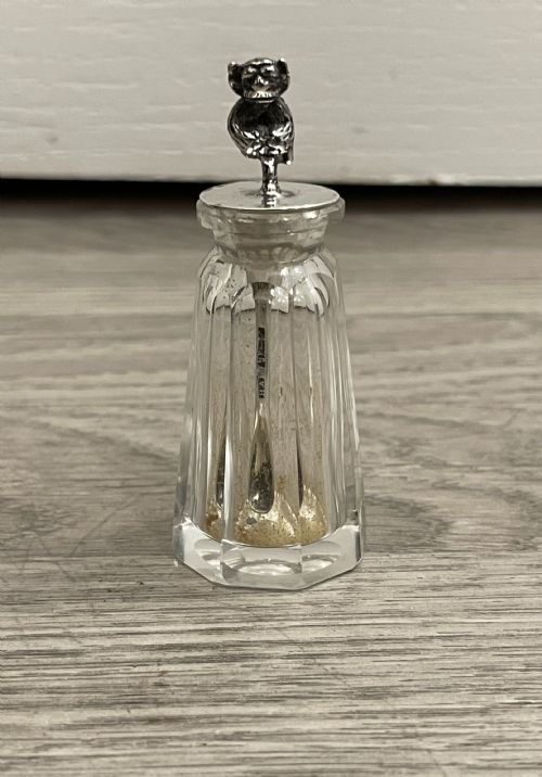 Edwardian Silver Cayenne Pepper Bottle & Spoon, 1900