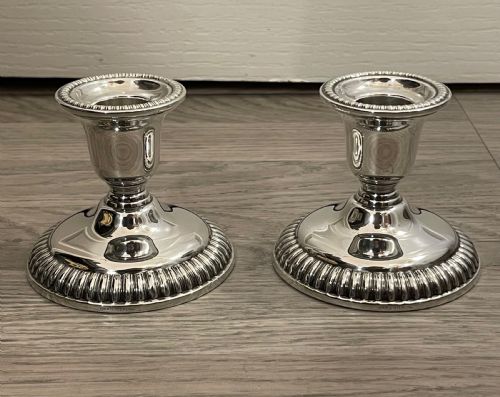 Pair of Birks Sterling Silver Candlesticks