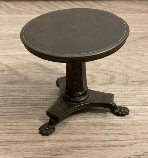 19th Century Miniature Bronze Tilt Top Table