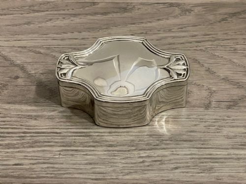 Art Nouveau Solid Silver Jewellery Box by a J Zimmerman