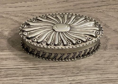 Victorian Silver Jewellery Trinket Box, 1890