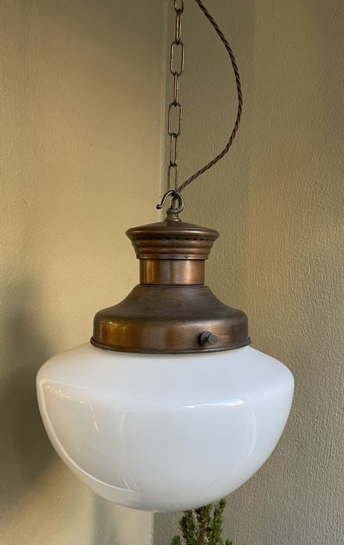 Large Opaline Pendant by Hailware