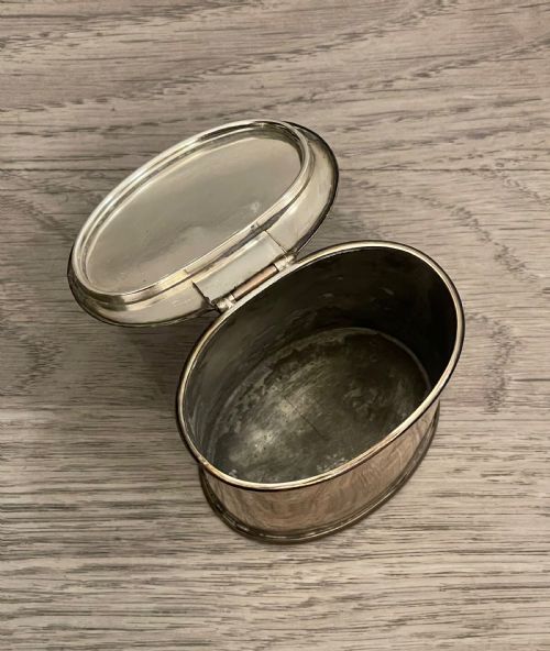 PRETTY OLD SHEFFIELD PLATE TEA CADDY - ADDITIONAL PHOTO 2