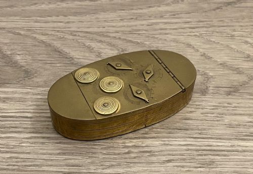 Rare Georgian Brass Combination Snuff Box