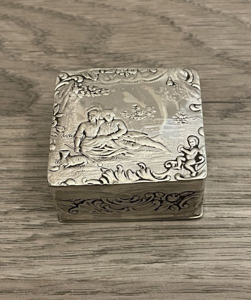 Edwardian Silver Table Box, Chester Import 1910