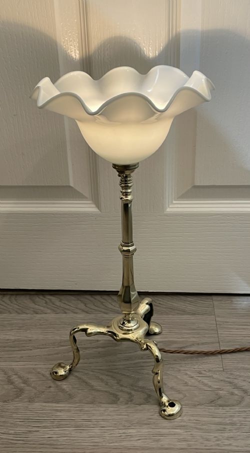 Pullman Brass Table Lamp Attributed to Faraday & Sons