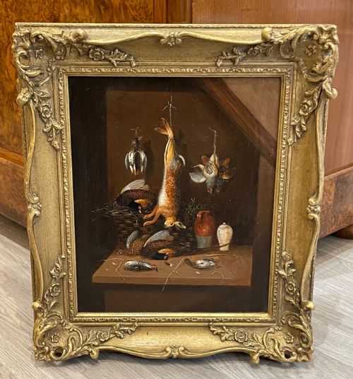 Game Larder Oil Painting in the Style of Benjamin Blake