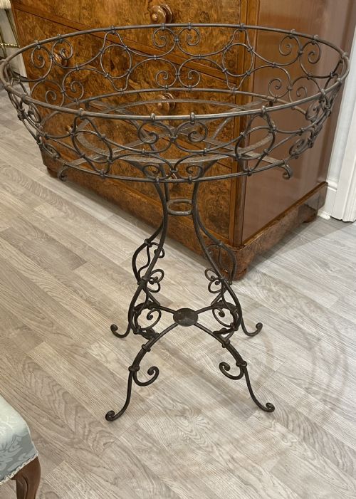 Late 19th Century French Wrought Iron Plant Stand