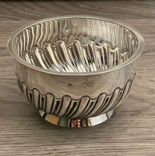 Late Victorian Solid Silver Sugar Bowl, 1896