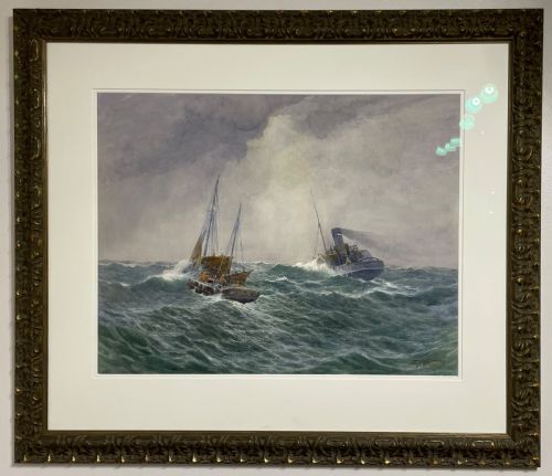 Isle of Man Marine Watercolour by Edward Christian Quayle (1872-1946)