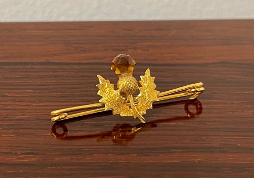 Early 20th Century 9ct Gold Scottish Thistle
brooch