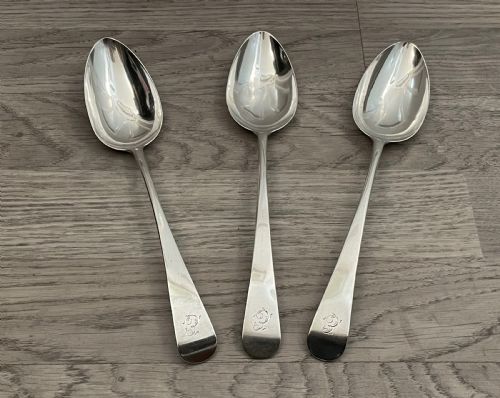 Set of Three George III Silver Table Spoons