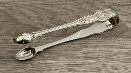 Rare Pair of William IV Silver Sugar Tongs by Mary Chawner 1836