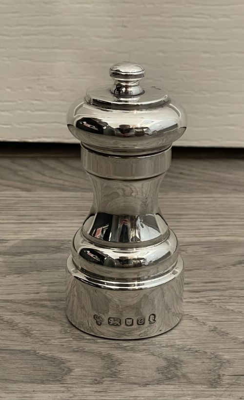 Elizabeth II Solid Silver Pepper Grinder