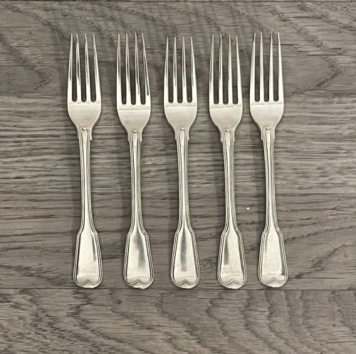 Four George III Silver Dessert Forks, 1818