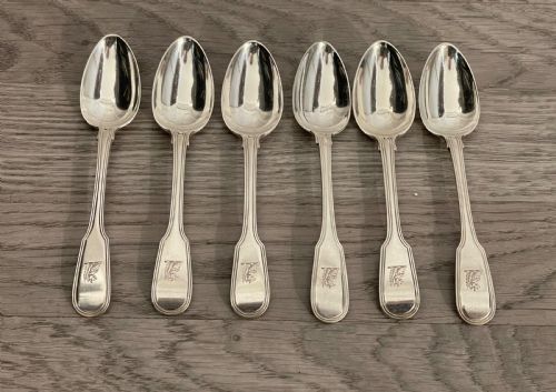 Set of Six George III Silver Teaspoons by William Eley II