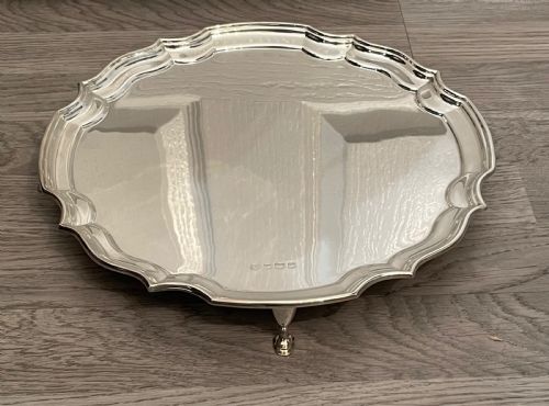 Elizabeth II Solid Silver Salver Tray