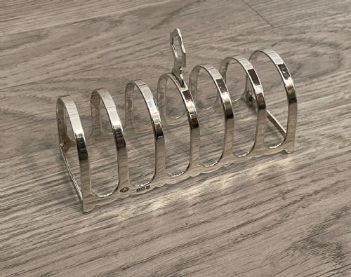 George VI Six Division Solid Silver Toast Rack