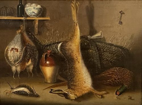 fig 1. Benjamin Blake, Game Larder Oil Painting