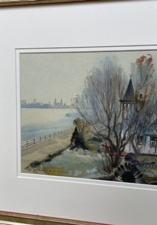 fig 1. Watercolour of Mother Redcaps, Wirral by John Hobson Nicholson 