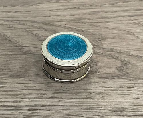 George V Silver and Enamel Pill Box, 1911