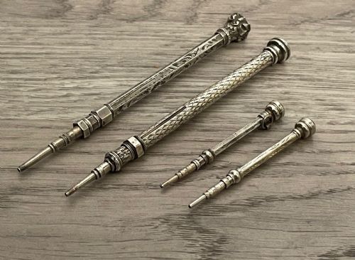 Collection of Victorian Silver Mechanical Propelling Pencils