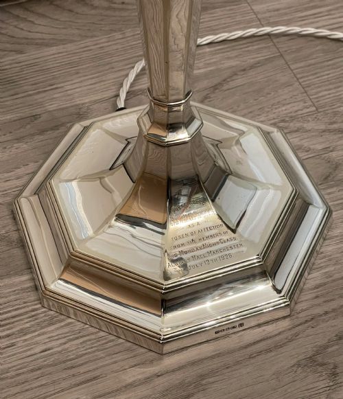 fig 1. Quality George V Silver Plated Table Lamp