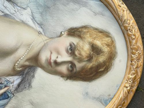 WATERCOLOUR OF A LADY BY FERNAND TOUSSAINT BELGIAN 18731956 - ADDITIONAL PHOTO 4