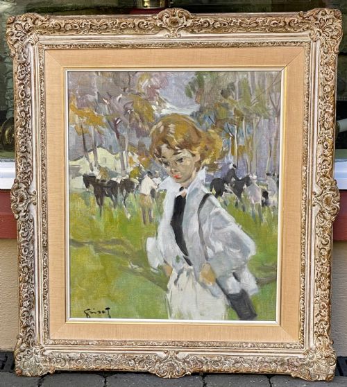 Pierre Grisot (French 1911-1995) Female Figure Oil Painting