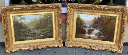 Pair of Landscape Oil Paintings by William Mellor
