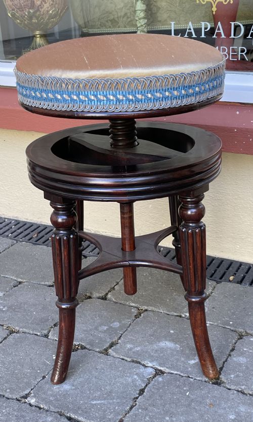 REGENCY SIMULATED ROSEWOOD STOOL GILLOWS - ADDITIONAL PHOTO 2