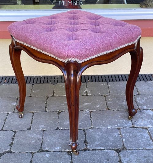 VICTORIAN ROSEWOOD STOOL - ADDITIONAL PHOTO 3