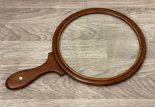 Very Large 19th Century Mahogany Gallery Magnifying Glass