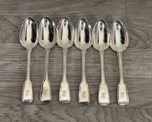 Set of Six George III Silver Dessert Spoons