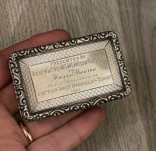 Quality Victorian Silver Snuff Box, 1863