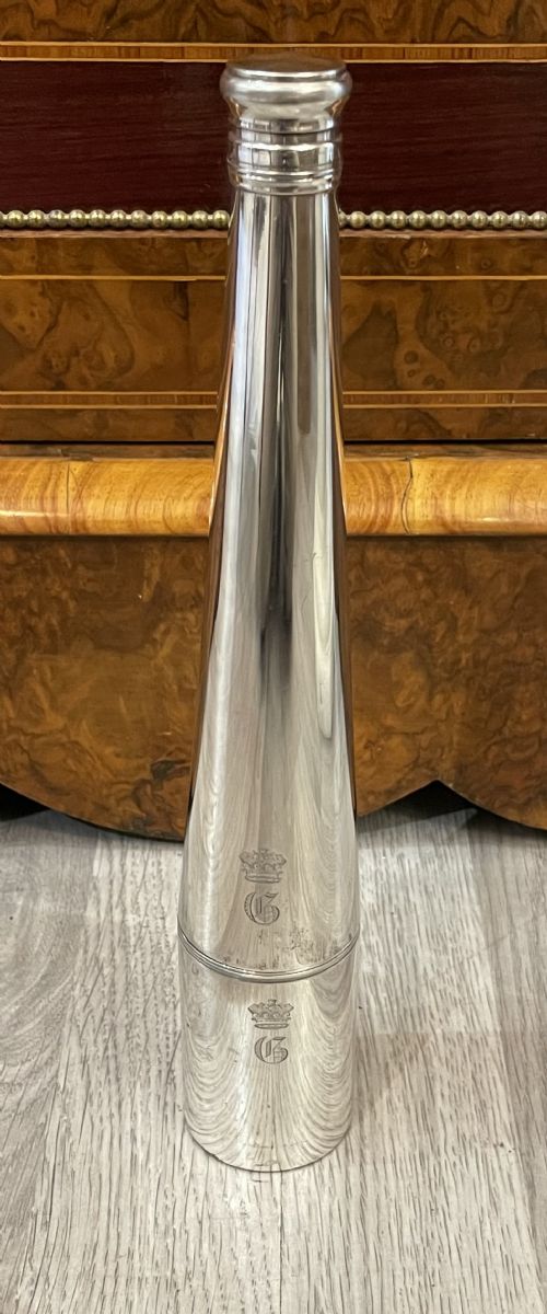 Victorian Silver Hunting Flask, 1868