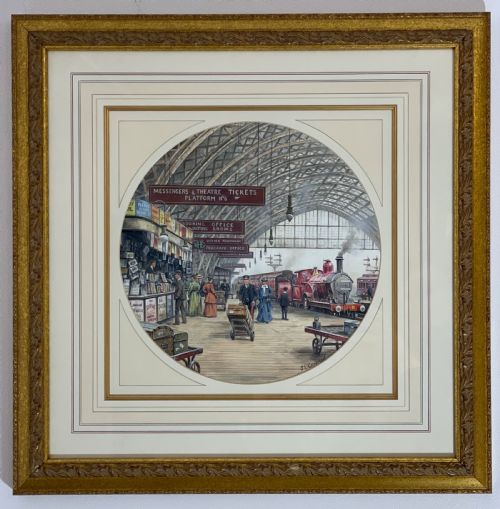 St Pancreas Station London Painting by John Chapman