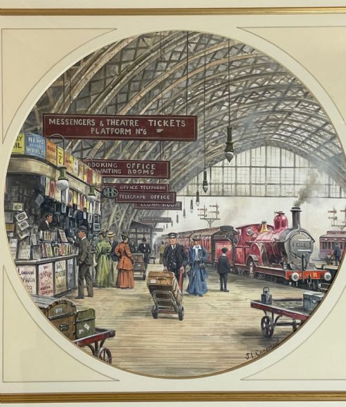 fig 1. St Pancreas Station London Painting by John Chapman