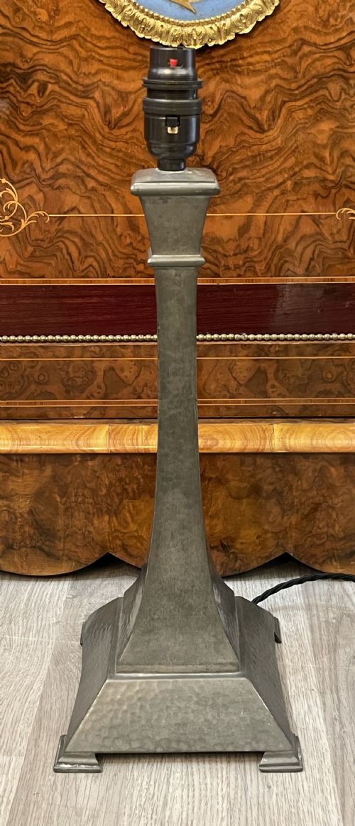 Arts and Crafts Pewter Table Lamp by Talbot