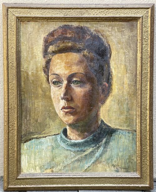 PORTRAIT OIL PAINTING OF A LADY BY GUNTER KRAUSE