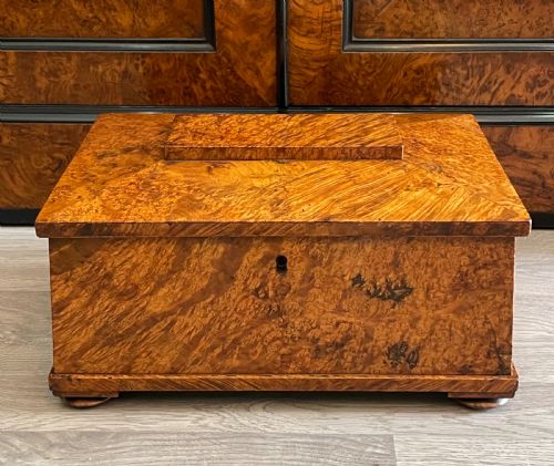 19th Century Amboyna Jewellery Box