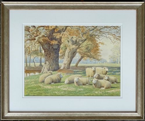 William Sidney Cooper (1854-1927) Watercolour of Sheep