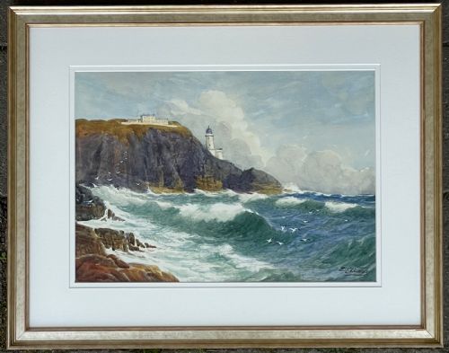 Watercolour by Edward Christian Quayle, Maughold Head, Isle of Man