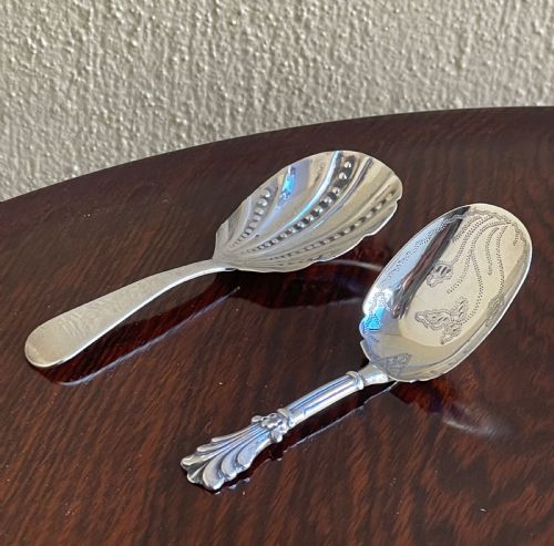 Two 19th Century Silver Caddy Spoons
