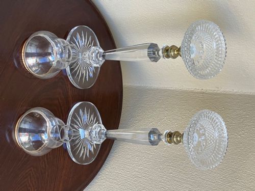 CLARKES PATENT CRICKLITE GLASS CANDLESTICKS - ADDITIONAL PHOTO 5