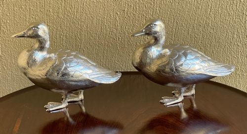 Pair Elizabeth II Solid Silver Ducks