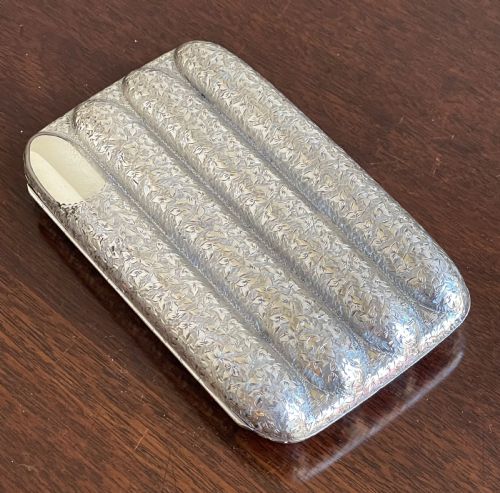 Victorian Silver Cigar Case, 1897