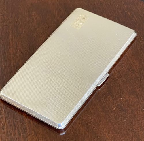Large Art Deco Silver Cigarette Case