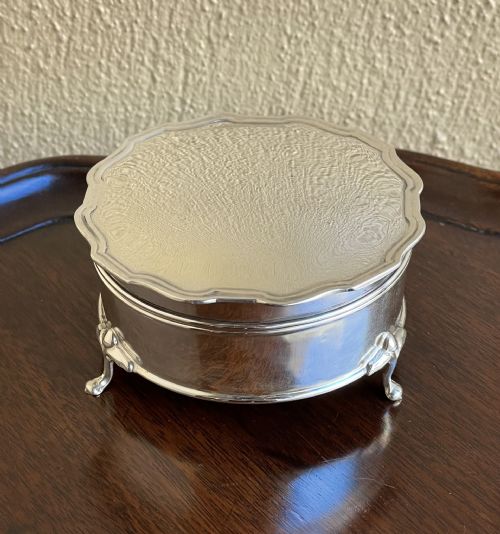 George V Solid Silver Jewellery Box