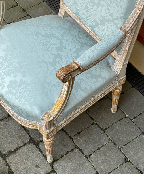 BEAUTIFUL LOUIS XVI STYLE FAUTEUIL ARMCHAIR - ADDITIONAL PHOTO 6